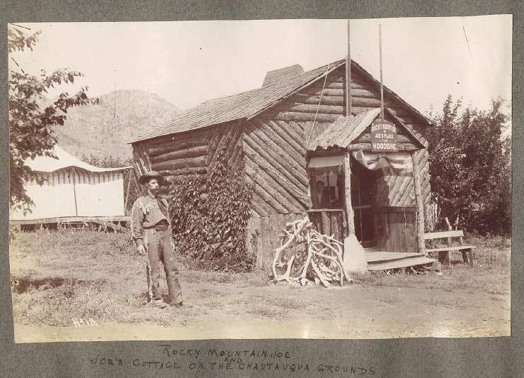 Rocky Mountain Joe outside his cottage